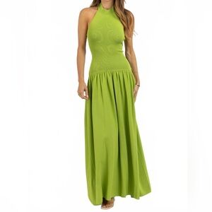 Luxxel Chartreuse Maxi Dress - Size M